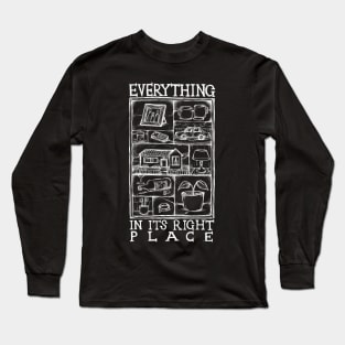 Everything in it’s Right Place - Illustrated lyrics - Inverted Long Sleeve T-Shirt
